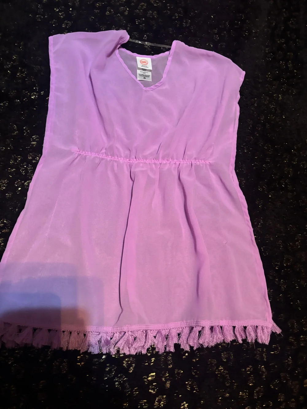 Lavender Girls' Tie Dye Bathing Suit and Cover Up